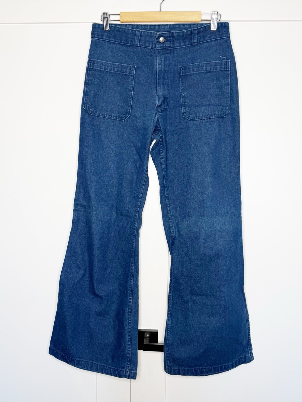 Vintage Seafarer US Navy Utility Denim Bell Bottom Sailor Jeans 30 X 31 70’s